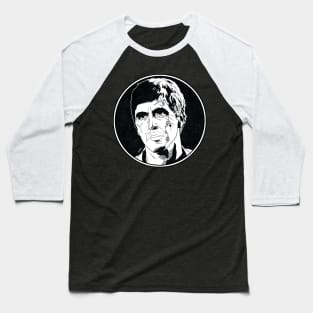 TONY MONTANA - Scarface (Circle Black and White) Baseball T-Shirt